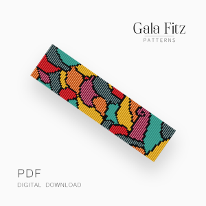 Abstract Stained Glass Loom Bracelet Pattern