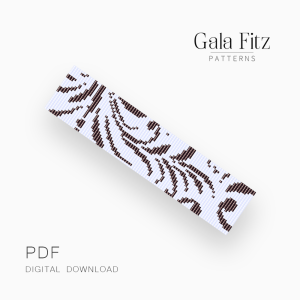Abstract Botanical Loom Bracelet Pattern