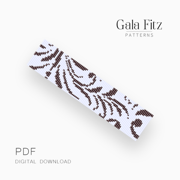 Abstract Botanical Loom Bracelet Pattern