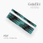 Turquoise Abstract Loom Bracelet Pattern, PDF