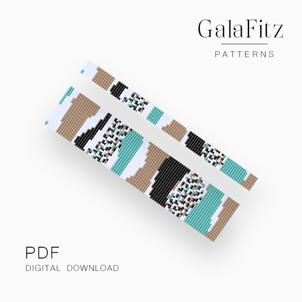 modern abstract loom bracelet pattern