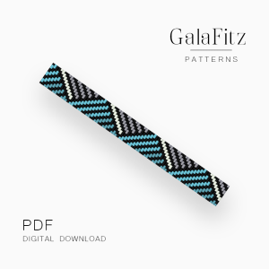 Turquoise Chevron Loom Bracelet Pattern