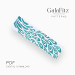 Peacock Feather Loom Bracelet Pattern PDF