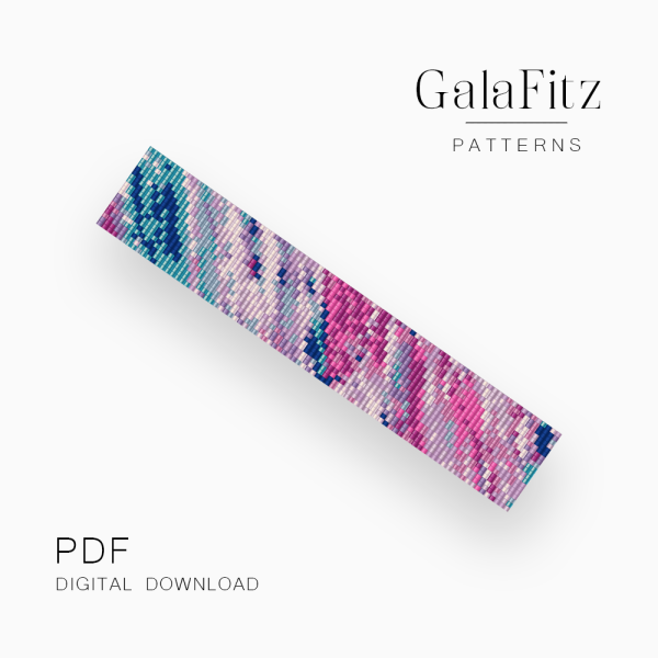 vibrant abstract loom bracelet pattern