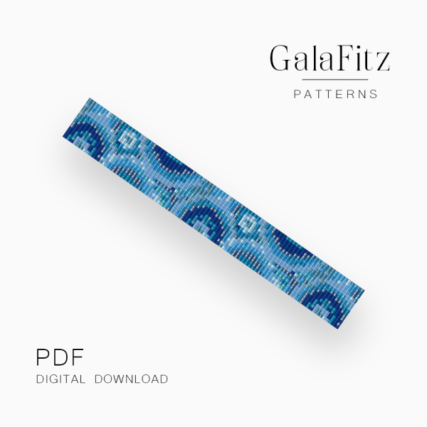 Ocean Bubble Waves Loom Bracelet Pattern