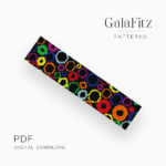 Colored donuts bead loom pattern