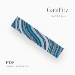 Blue waves bead loom pattern