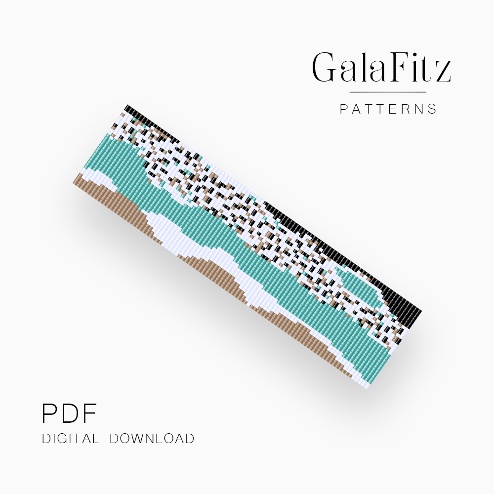 Abstract bead loom pattern, PDF - GalaFitz