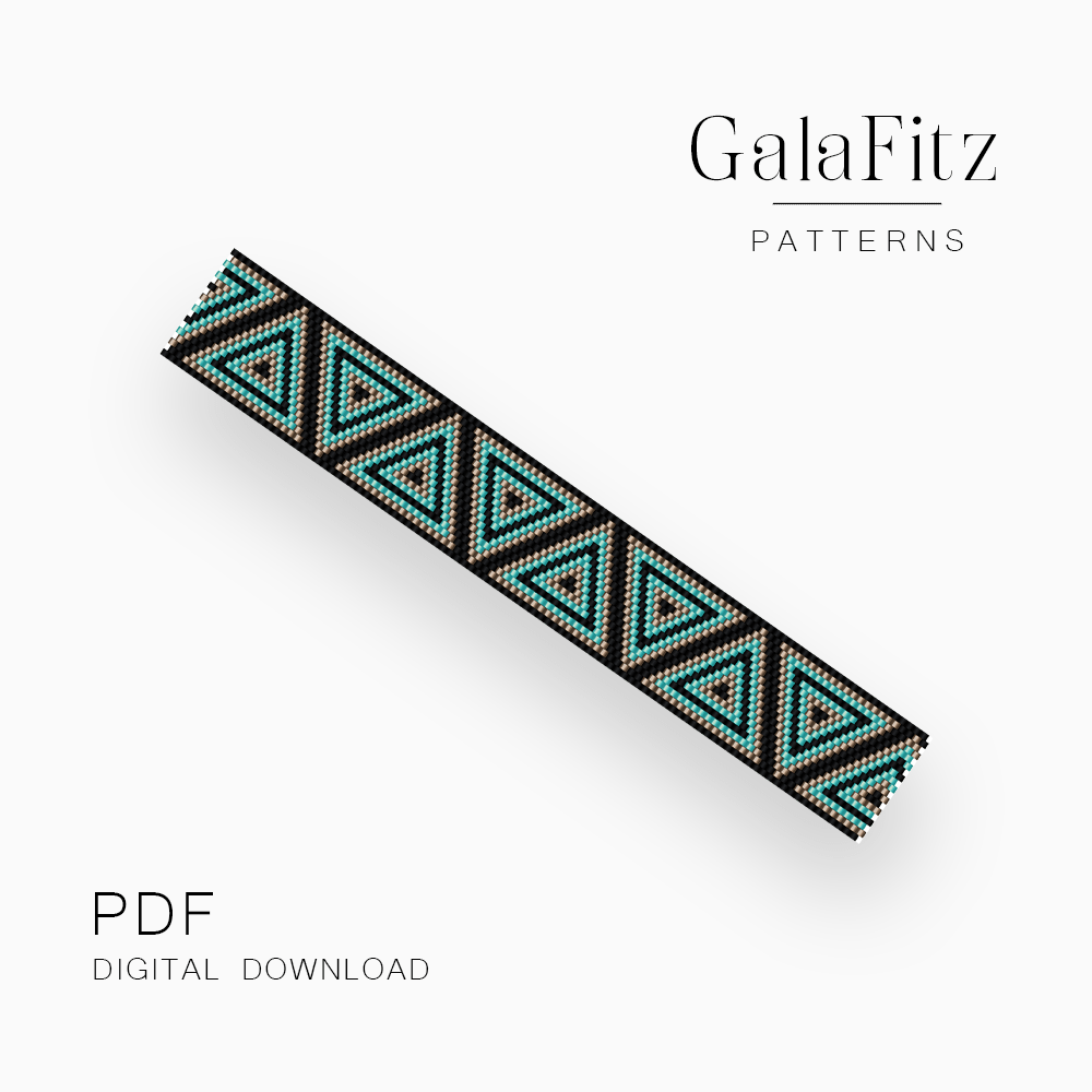 Mid century modern peyote pattern, PDF - GalaFitz