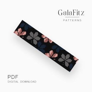 Modern Leaf Loom Bracelet Pattern PDF