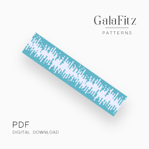 Icy Drip Lines Loom Bracelet Pattern