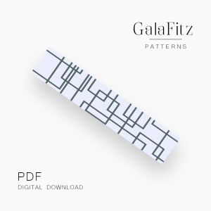 Modern Linear Loom Bracelet Pattern – Minimal Design