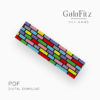 Colored bricks bead loom pattern