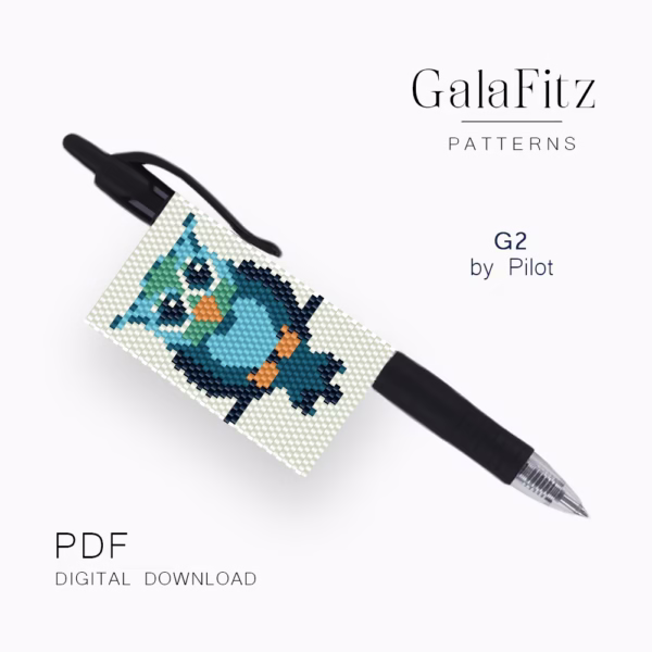Cute Owl Peyote Pen Wrap Bead Pattern for Pilot G2, PDF