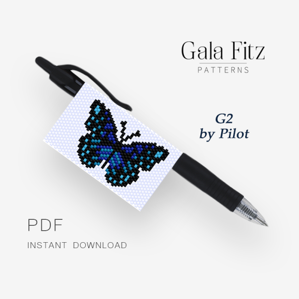 butterfly peyote pen wrap pattern