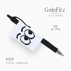 Funny eyes pen wrap pattern, PDF