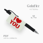 I love you pen cover pattern