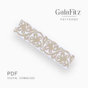 Neutral Floral Loom Bracelet Pattern