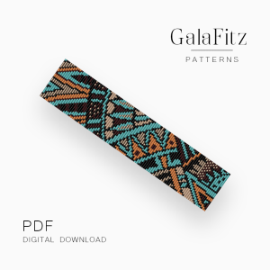 African Geometric Loom Bracelet Pattern