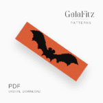 Halloween bat bead loom pattern