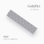 Silver geometry bead loom pattern