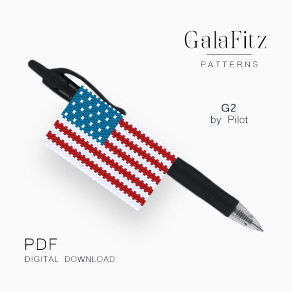 American flag pen cover pattern