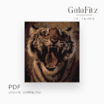 Tiger bead loom tapestry pattern