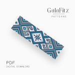 Scandinavian embroidery loom bracelet pattern