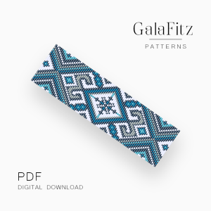Scandinavian embroidery loom bracelet pattern