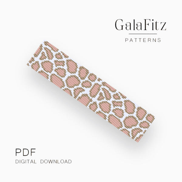 Pink leopard skin bead loom pattern