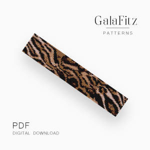 tiger print loom bracelet pattern