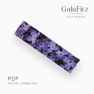 Lilac Blossom Peyote Bracelet Pattern