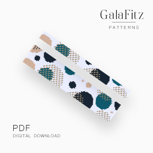 Modern Polka Dot Peyote Bracelet Pattern PDF