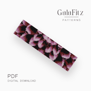 Pink Dahlia peyote pattern