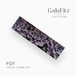 Purple Succulent Loom Bracelet Pattern PDF