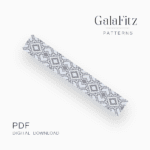 White-grey lace bead loom pattern