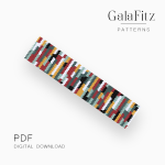 Abstract Geometric Peyote Bracelet Pattern – Modern Beaded Design PDF