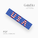 Patriotic USA Letter Loom Bracelet Pattern