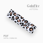 Colored leopard skin bead loom pattern