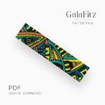 Tribal abstraction bead loom pattern
