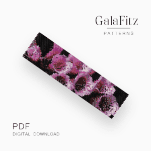 Digitalis flower peyote pattern