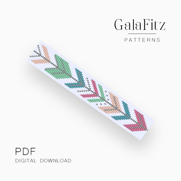 Boho Tribal Arrow Loom Bracelet Pattern PDF
