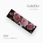 Pink roses bead loom pattern