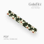 Stylized daisy loom bracelet beading pattern with repeating floral motifs.