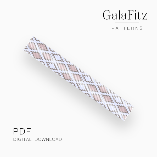 Soft Geometric Peyote Bracelet Pattern PDF