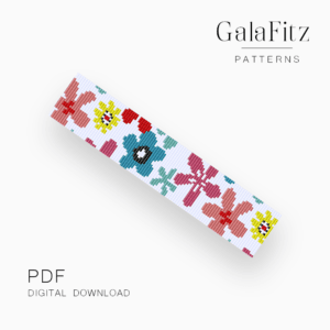 Whimsical Floral Bead Loom Pattern