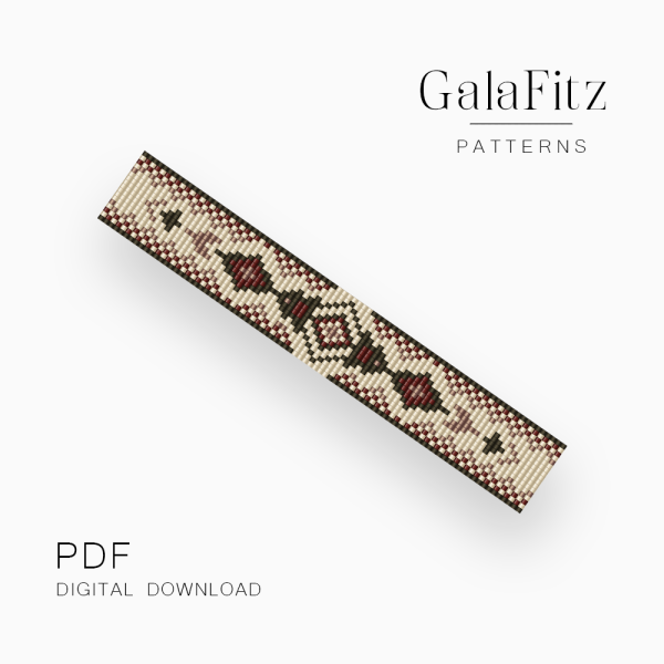Southwestern Tribal Loom Bracelet Pattern Digital Download
