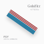 American flag bead loom pattern