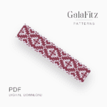 Red ornament bead loom pattern