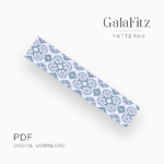 Grey abstract ornament bead loom pattern